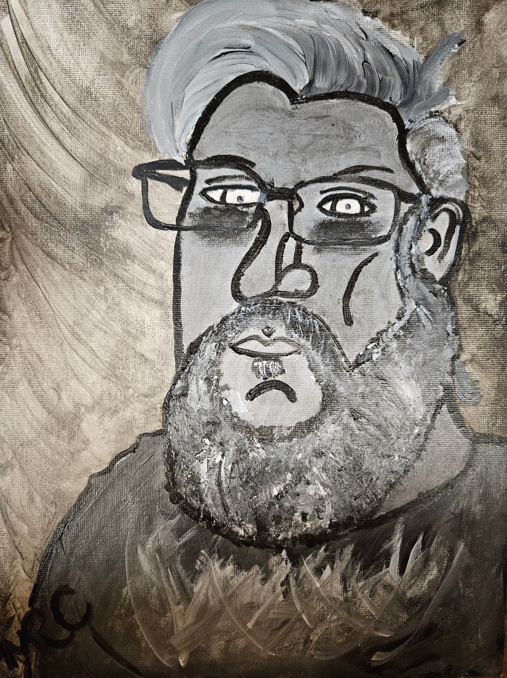 Self-Portrait in Grey